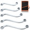 SPEEDWOX 5Pcs S-Shape Box Wrench Set Reversible S-Shape Double Box Ratcheting Wrench Set with Double 12-Point Box Ends 10 x 11mm - 18 X 19mm for Car Auto Car Wreath Car Car Kit Car Elbow Wrench