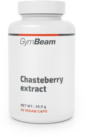 GymBeam Estratto di agnocasto 60 cps, Integratori Ormonali Femminili, Vitex in Capsule con Agnusidi Bioattivi, Cura del Benessere Mestruale e della Menopausa
