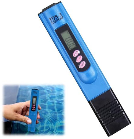 tinshow TDS Tester LCD Digital Pen Water Quality Meter with 0-9990 PPM Measurement Range 2% Reading Accuracy Portable for Household tap Drinking Water Swimming Pools Aquarium Aquaculture Hospitals