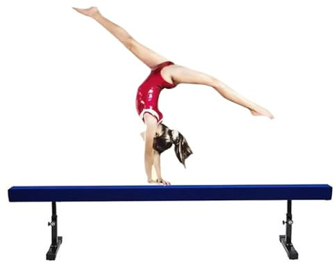 Trave Ginnastica Regolabile Trave D'equilibrio Per Ginnastica, Professionale Allenamento A Casa Trave Da Pavimento/ Attrezzatura Da Ginnastica, Alta E Bassa Copertura In Pelle Scamosciata Travi Da Pas