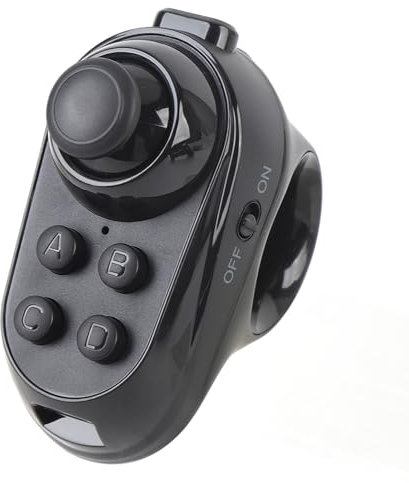 Jectse Controller Remoto VR Gamepad Controllo BT, Joystick Timer Selfie R1, Controlli Video VR, Giochi, Flip E Book, PPT, per Cuffie per realtà Virtuale PC Tablet Laptop Smartphone