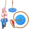 Schaukel Outdoor, Kletterseil Schaukel mit Plattform, Kletterseil Kinder Outdoor Baumschaukel für Drinnen, Draußen, Kinderschaukel Baum Scheibe Schaukel Kinder Draussen Tellerschaukel für Garten