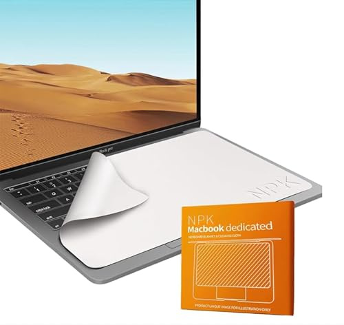 Kit de protection pour clavier et écran d'ordinateur portable - Chiffon de nettoyage en microfibre (29 x 19 cm) pour MacBook Pro 13 et 14, Dell XPS, HP Envy et plus encore