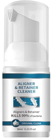 Limpiadoras para Dentaduras Postizas，Tabletas Limpiadoras Para Prótesis Dentales，Limpiadoras Para Ortodoncias y Férula Dental，Denture Cleaners，Espuma Suero De Eliminación Manchas Dientes