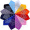 Anpro - 12 Bandanas, Pañuelos Unisex, Diadema de pelo, Bufanda de cuello, Decoración en Algodón, Estilo retro, Multicolor y Multifunción, 55 x 55 cm