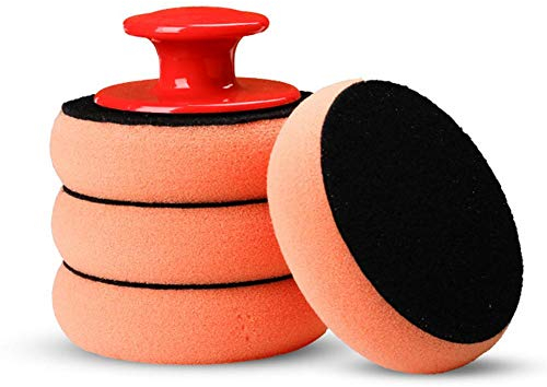 luckything Polierschwamm Mit Griff, Mikrofaser Handpolierschwamm, Wax Applikator Pad Für Wachse, Polituren, Lackreiniger, Autopolitur Auto-Polierschwamm/Auto-Schwamm/Polier-Pad