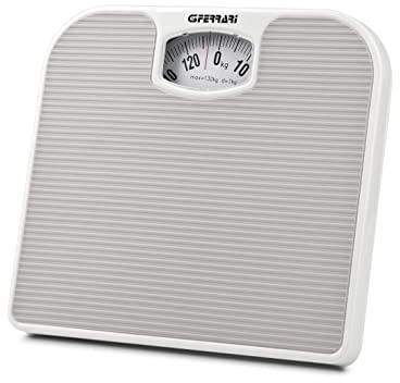 G3 Ferrari G30048 Bilancia pesapersone meccanica, Pesapersona Meccanica, 130 kg, Divisione di pesatura 1 kg, Pedana antiscivolo, Facile lettura, Design vintage, Grigio