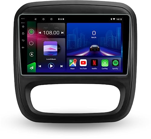 For Vauxhall Vivaro | Renault Traffic | 2014-2021 | Android 12 Car Stereo Head Unit CarPlay Android Auto Bluetooth GPS SatNav