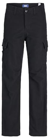 JACK & JONES Jpstkane Jjbarkley Cargo Pant Noos Jnr Garçon Pantalon cargo, Noir, 176