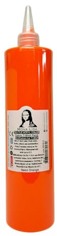 Teinture pour tissu 500 ml. Teinture textile résistante au lavage. Teinture pour tissus clairs. Lavable en machine, résistante au lavage, orange fluo