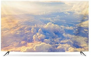 Indoor 32-85in TV Dust Cover Proof TV Displays Screen Protector For LCD LED Universal TV Cover For Wall Mounted Curved Flat Panel Home Decoration(Size:80IN,Color:A)