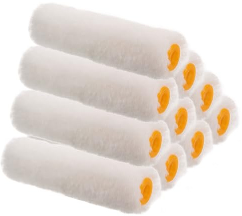 BAZEITFLOW 10piezas Mini Cepillo De De Algodón Rodillos Para Pintar Esquinas Herramienta Para Pintar Paredes Casas Cubiertas Reemplazables