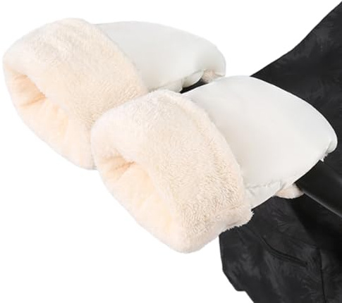 Stroller Fleece Hand Muff, Pram Pushchair Gloves Hand Warmer Winter Waterproof Windproof Anti-Freeze Breathable Extra Thick Warm Kids Stroller Gloves