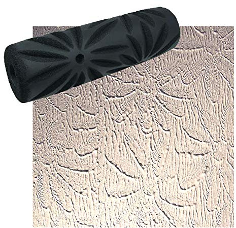 Drywall Texture Pattern Roller for Decorative Paint Texturing - Poinsettia Style