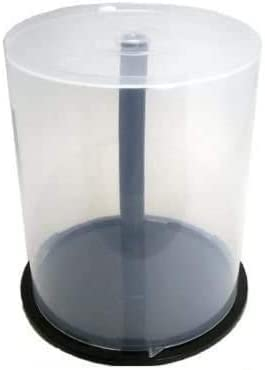 6 x 100 Empty CD DVD Cakebox Storage Tub Plastic Case for DVD CD Bluray Discs Spindle cake box (Holds 600 discs) …