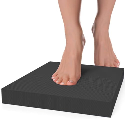 Balance Pad- Foam Balance Pad for Workout, Non-Slip & Water-Resistant Stability Trainer Mat, Soft TPE Exercise Foam Mat for Rehabilitation Stability,Physical Therapy,Fitness,Yoga (15.7 * 13 * 2)