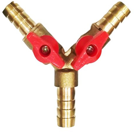DHSBGWSX Válvula Y de tres vías de 1 pieza, conector de manguera, desviador de tubo de agua, accesorios de conexión de manguera, adecuado para tubos de aire, tuberías de agua, gas natural licuado y