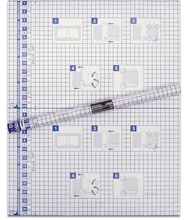 SIGNZ selbstklebende Buchschutzfolie, transparent, 1 m x 40 cm, starke 60 my (0,06mm), glasklar, CO2-neutral hergestellt, made in Germany