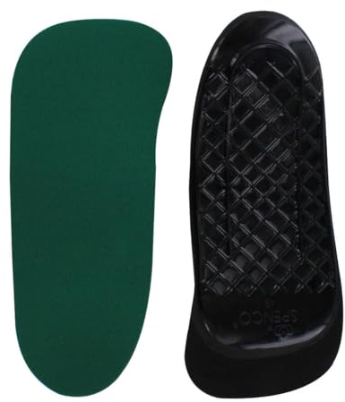 Spenco RX Arch Support 3/4 Semelles Orthopédiques - Confort Pour Les Pieds Sans Comprimer Les Orteils, Rembourrage SpenCore Absorbant Chocs, Idéal Pour Chaussures de Sport,EU 36-38,Multicolore