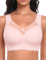 Ganado Soutien Gorge sans Armature Dentelle Push up Sport Bralette Femme Col en V Brassière sans Coutures Brassiere Comfit, Rose, 3XL