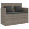 Gecheer Cassapanca con Contenitore, Panca Portaoggetti, con Braccioli, da Giardino, Esterno, in Polyrattan Grigio, 120x50x90,5 cm, Cassapanca da Giardino, Panca Stoccaggio