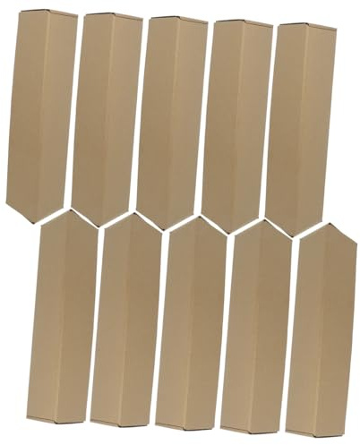 Operitacx Expédition et Transport en Carton Kraft Léger Tubes Triangulaires Lot de 10 de Dessins, Affiches et Œuvres d'art