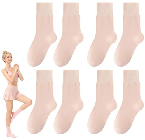 VPB 5 Pares Calcetines de Ballet para Mujer y Niñas, Suaves y Elásticos, Sin Costuras, para Baile, Yoga, Gimnasia y Fitness
