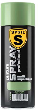 SPSIL Pintura Spray Brillante Verde Lima(pack of 1) 400ml, Metal Secado RápidoPintura Profesional Interior Exterior, Aplicación Fácil en Madera Plástico, DIY Decoración Muebles Automóviles