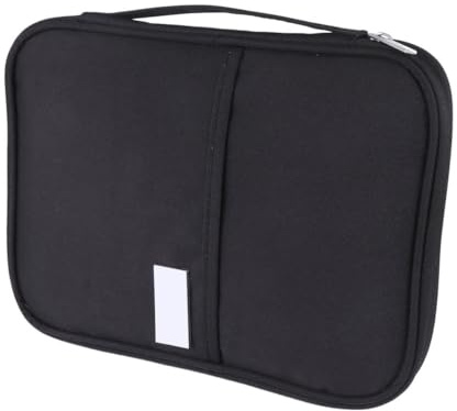 AMUSLESUR Waterproof Black Cloth Passport Wallet Pouch Size L | Travel Document Organizer Bag, Safeguards Personal Information, Handy Long Wallet Format