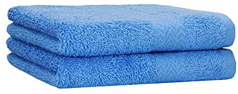 Betz 2-TLG. Handtuch-Set Premium 100% Baumwolle 2 Handtücher 50x100 cm Farbe hellblau