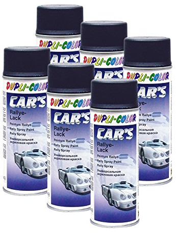 DUPLI_bundle 6X Dupli-Color Cars Rallye Spray schwarz matt 400 ml 385872