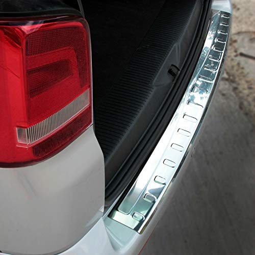 Recambo | Protector de Parachoques trasero | Compatible con VW T5 | VW T6 | a Partir de 2003 | Acero Inoxidable Cromado | Protección borde de carga