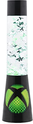XBOX Paladone Glitter Liquid Mood Light with Floating Controllers & Icons | Officially Licensed Microsoft Merchandise | Lava Lamp | Night Light | Desk Lamp | Bedside Light | Gaming Decor