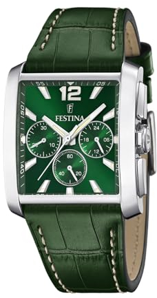 Festina Herren Analog Quarz Uhr mit Leder Armband F20636/3