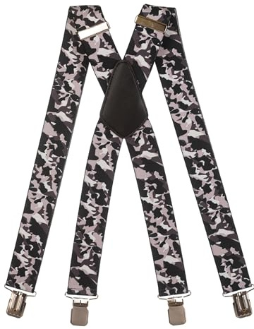 Olata Bretelle da Uomo a X, Fantasia, 40 mm, Camoflauge A
