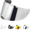 Helmvisier für FF811/VECTOR II/Citation II,Motorradhelm Visier,Motorrad Vollgesichtshelm Windschutzscheibe Schutzhülle Ersatz(Chrom Silber)