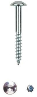 FHZ Tornillo Inviolable 6x50 Zincado Tornillo para verjas, estanterías, vallas, barandillas, tendederos… 10 Unidades