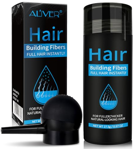Fibre per Capelli, Polvere Fibra di Qualità Professionale, Concealer per Perdita di Capelli per Capelli Sottile, Nasconde la Perdita di Capelli in 15 Secondi (Marrone Scuro)