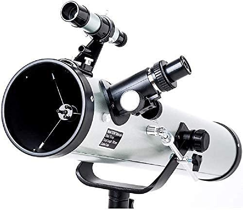 Astronomiskt teleskop, nybörjarteleskop med hög upplösning, 525 graders förstoring, 114 mm stor diameter, utrustad med