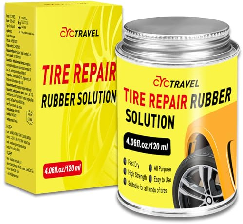 cyctravel Pegamento Vulcanizante, Transparente Cemento de Goma 120 ML, Sella Rápidamente Los Neumáticos, Pegamento Vulcanizante Adecuado para Neumáticos de Automóviles, Motocicletas y Bicicletas