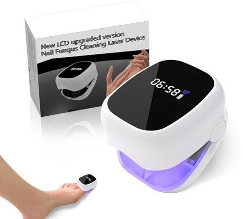 Dispositivo Laser del Fungi dell'unghia, Antimicotico Unghie Piedi, Dispositivo Antimicotico di Trattamento Delle Unghie con Display Digitale, Luce Blu 470nm e Infrarossa 930nm, Casa Nail Salon