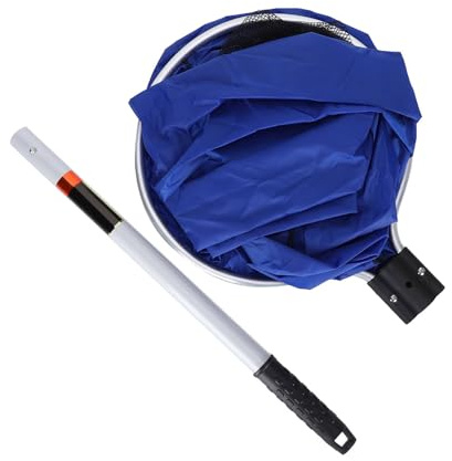 Red de Pesca para Acuario, Red de Transferencia de Peces Suave e Impermeable, Cesta de Malla Segura Koi para pecera Mediana y Grande, Mango ABS de aleación de Aluminio (Diámetro 40 CM, Mango 50 CM)