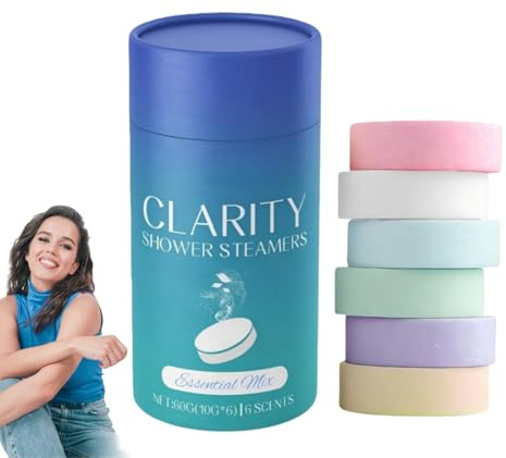 6 PCS Shower Steamers Aromatherapy Shower Tablets,Natural Shower Bombs, Fragrances Shower Steamers Aromatherapy,Full Body Cleaning Tablets