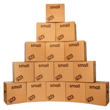 StorePAK 15 scatole di cartone resistenti con manici per il trasporto, 31 litri, 100% riciclate e riciclabili, perfette per stoccaggio, spedizione, imballaggio e trasloco (confezione da 15)