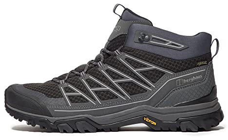 Berghaus Men’s Expanse Mid GORE-TEX Walking Boots with High Traction Sole & Cushioned Footbed, GTX (Grey, UK Footwear Size System, Adult, Men, Numeric, Medium, 10)