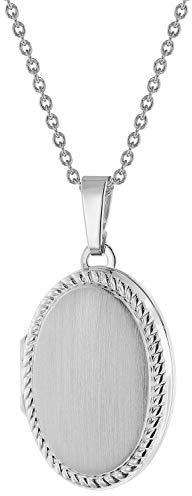 trendor Damen-Halskette mit Medaillon-Anhänger Silber 925 75768-45 45 cm