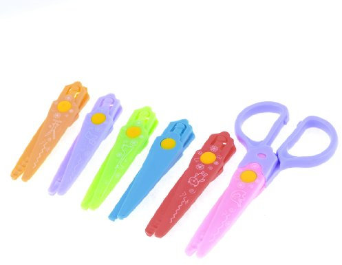 Ruilogod Flower Print Edge Zigzag Craft Sax 6 i en Assorted Color