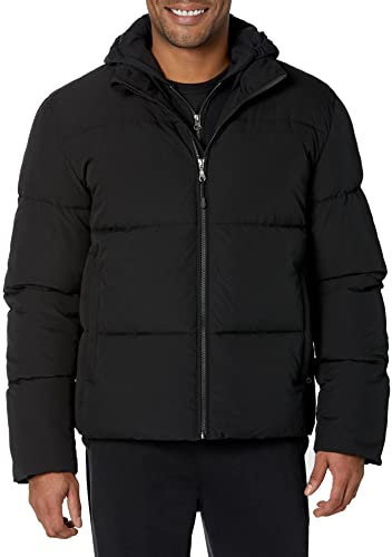 Amazon Essentials Men's Mock Neck Heavyweight Puffer Coat (Available in Big & Tall), Black, XL