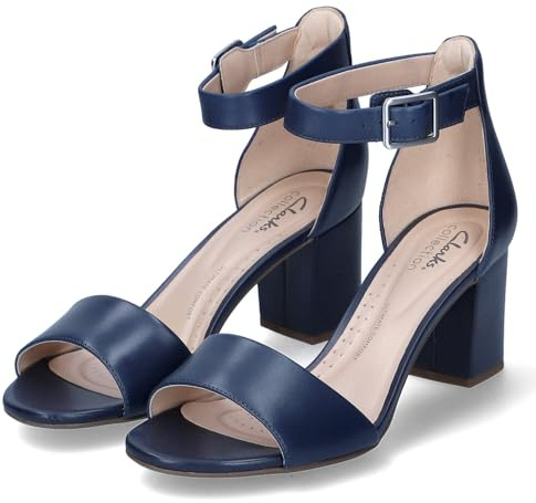 Clarks Deva Mae Womens Navy Leather, 3