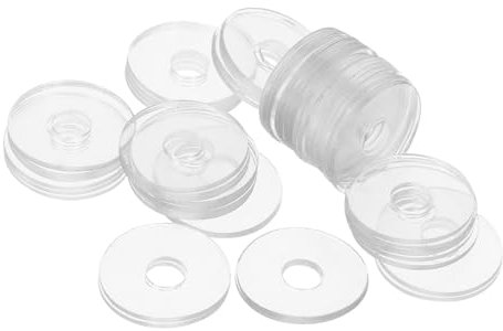 COSMEVIVI 50piezas Junta Transparente De Vinilo Arandelas De Fijación De Tornillos Para Manijas De Ducha Uso Baño